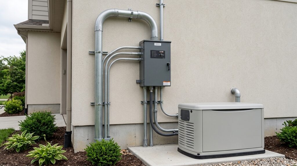 A generator installed in a California home