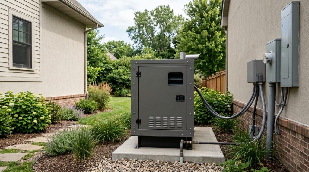 Whole home generator for power backup