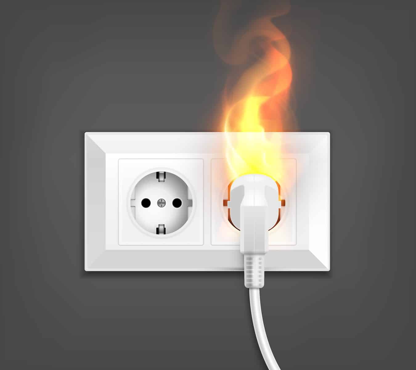Socket with electrical fire in Los Angeles