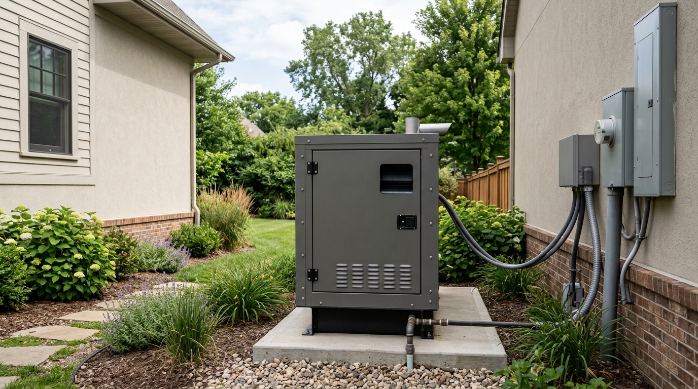 Whole home generator for power backup
