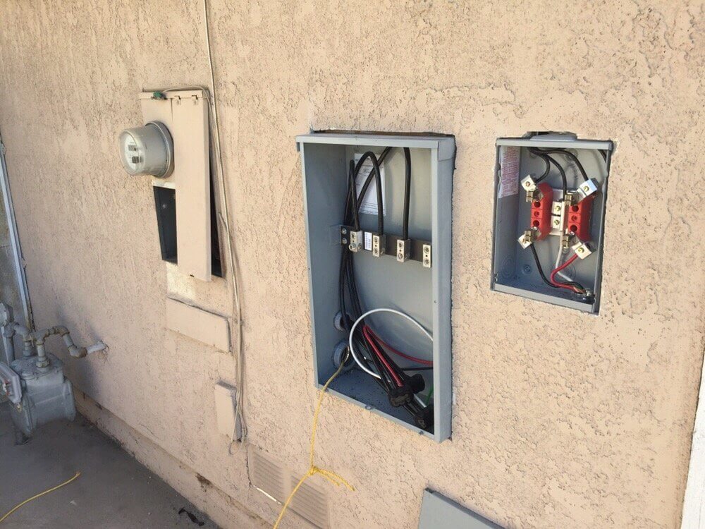 An electrical panel upgrade in a home