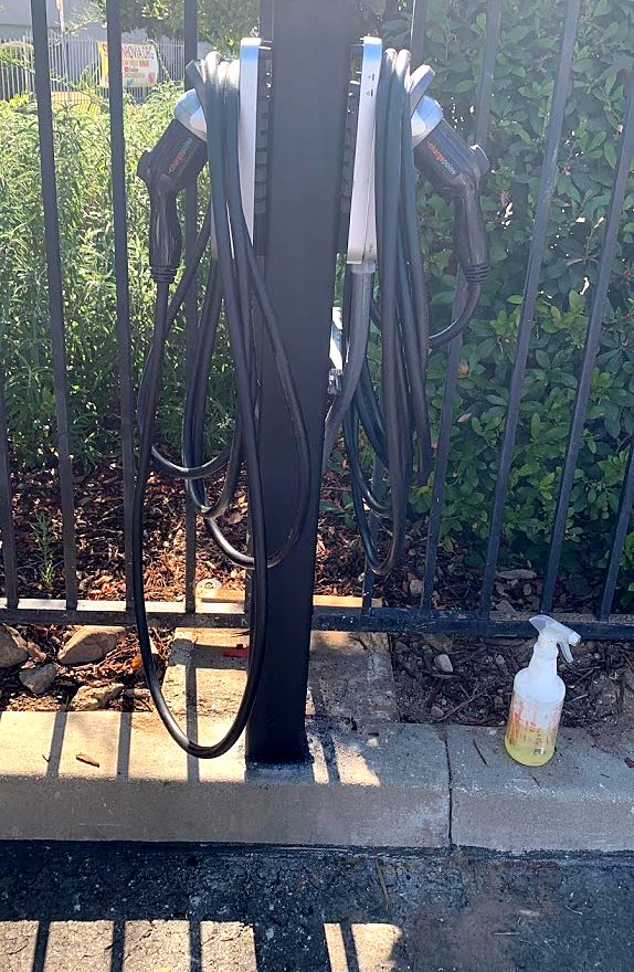 Dual commercial EV charging station installed by Volta Electric